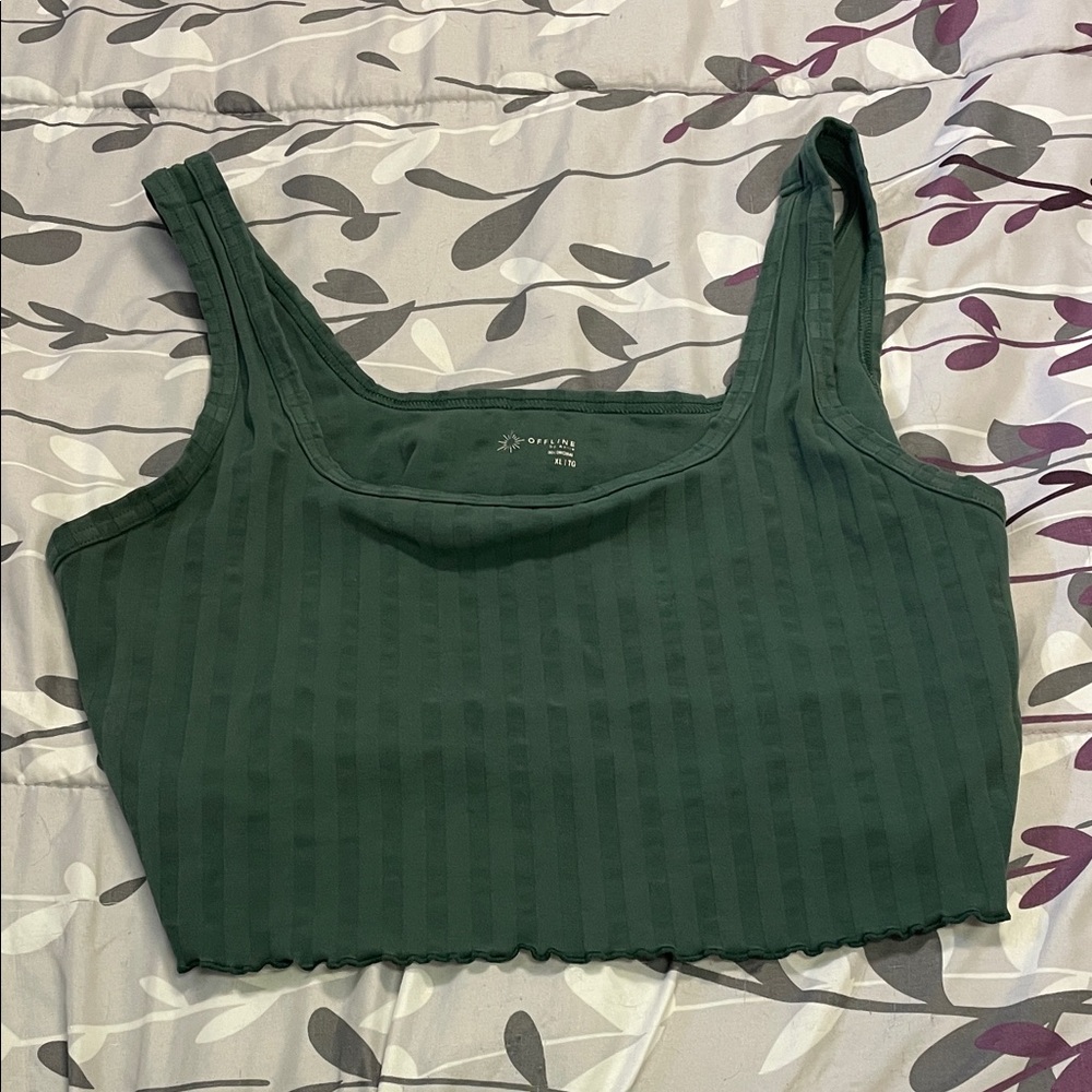 Aerie Stylish Green Crop Top